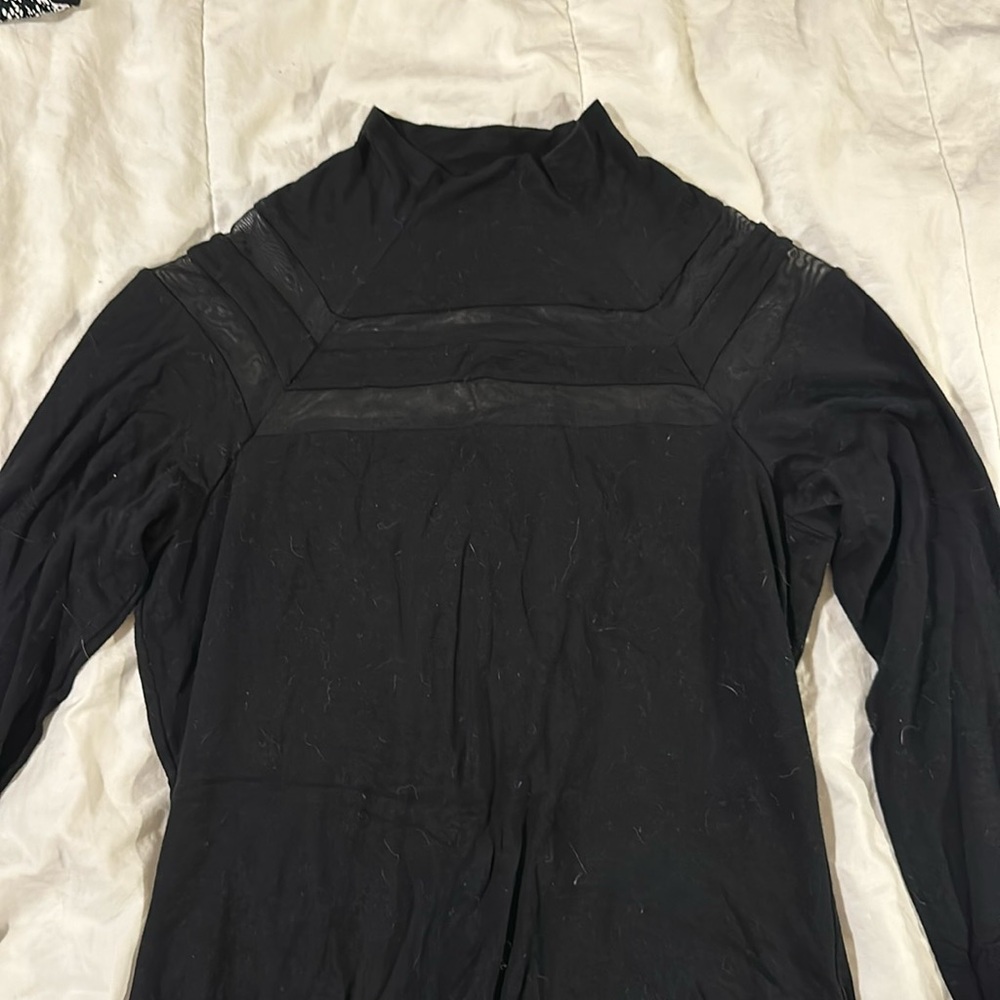 BAILEY 44 mock neck with mesh details
